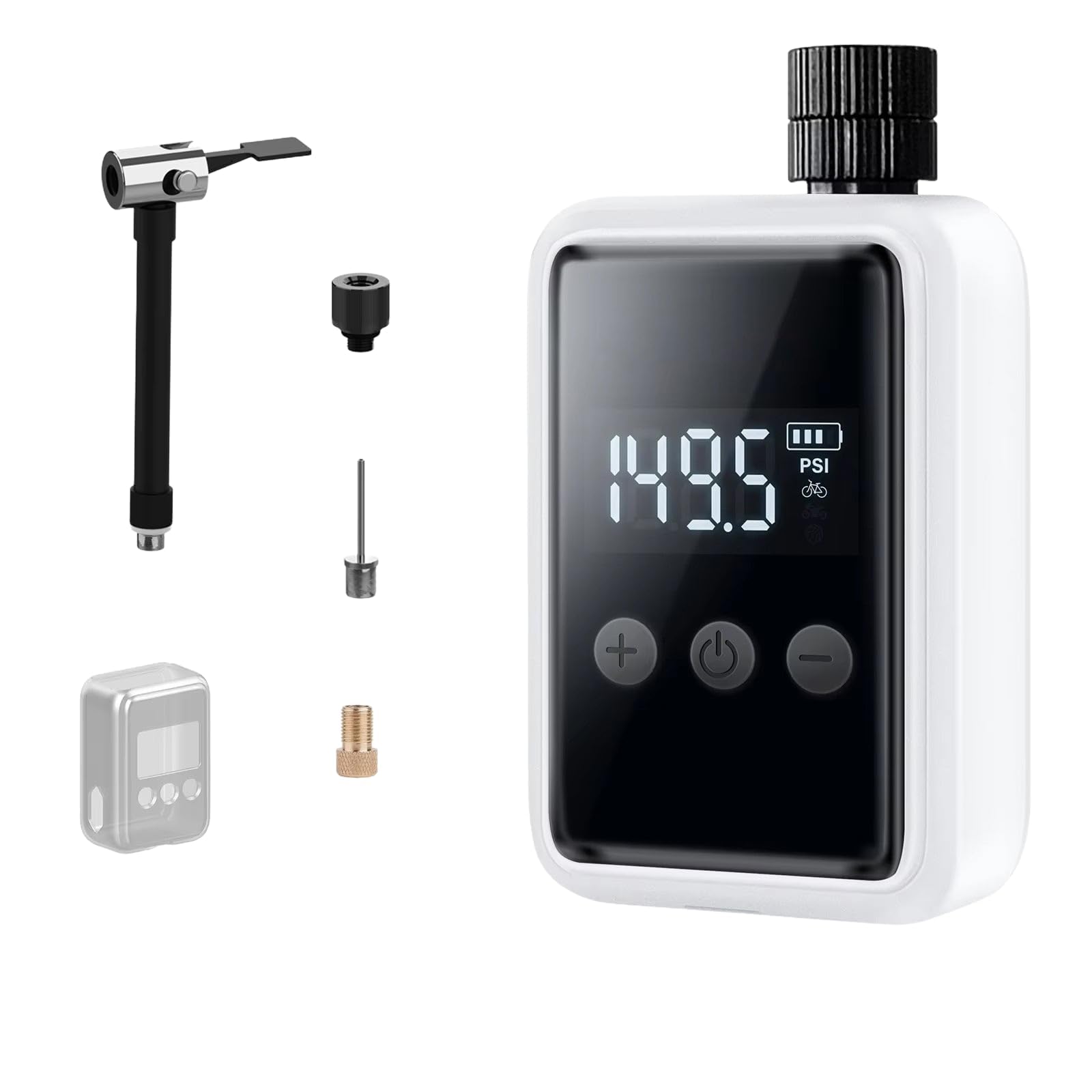 Pompa elettrica per bicicletta, portatile, ad alta pressione, con display digitale, gonfiaggio rapido per bici da strada, bici elettriche, mountain bike, pneumatici per auto e molto altro ancora