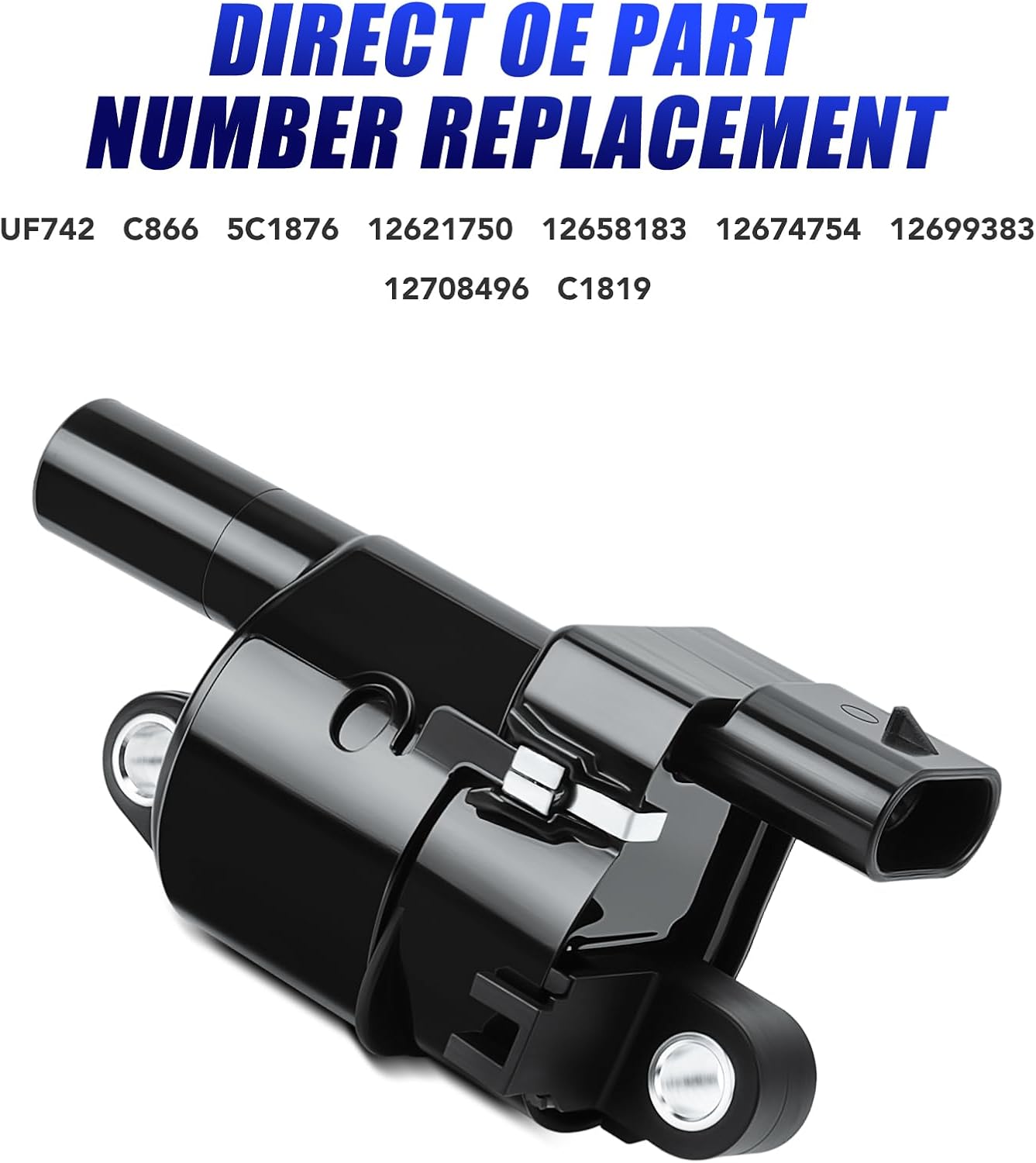 Set of 8 Round Ignition Coil Pack & Spark Plugs Fits for 5.3 6.2 Chevy Silverado 1500 Suburban Tahoe Camaro GMC Sierra Yukon 2014 2015 2016 2017 2018 2019 2020 Replaces# UF742 5C1876