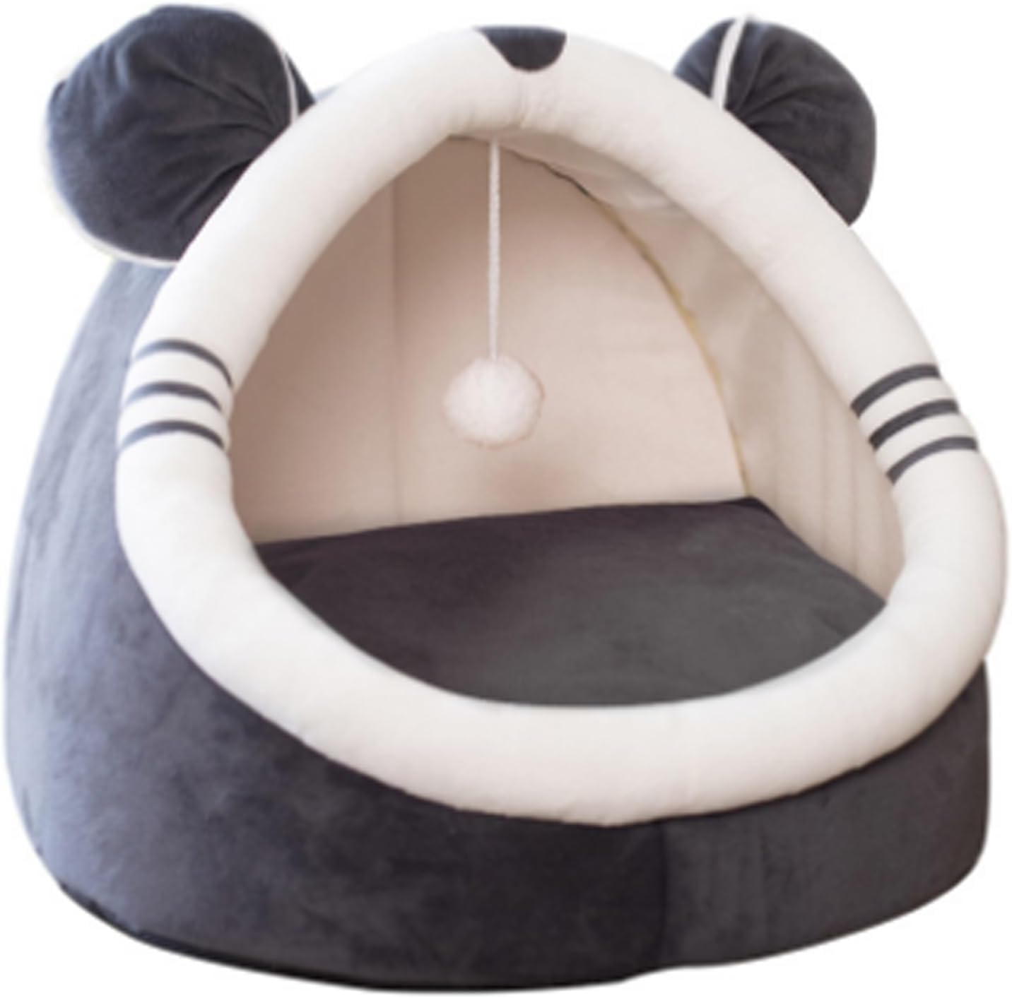 Felt Cat Cave Bed with Hanging Toy, Pet Cat Bed Tent House EcoFriendly