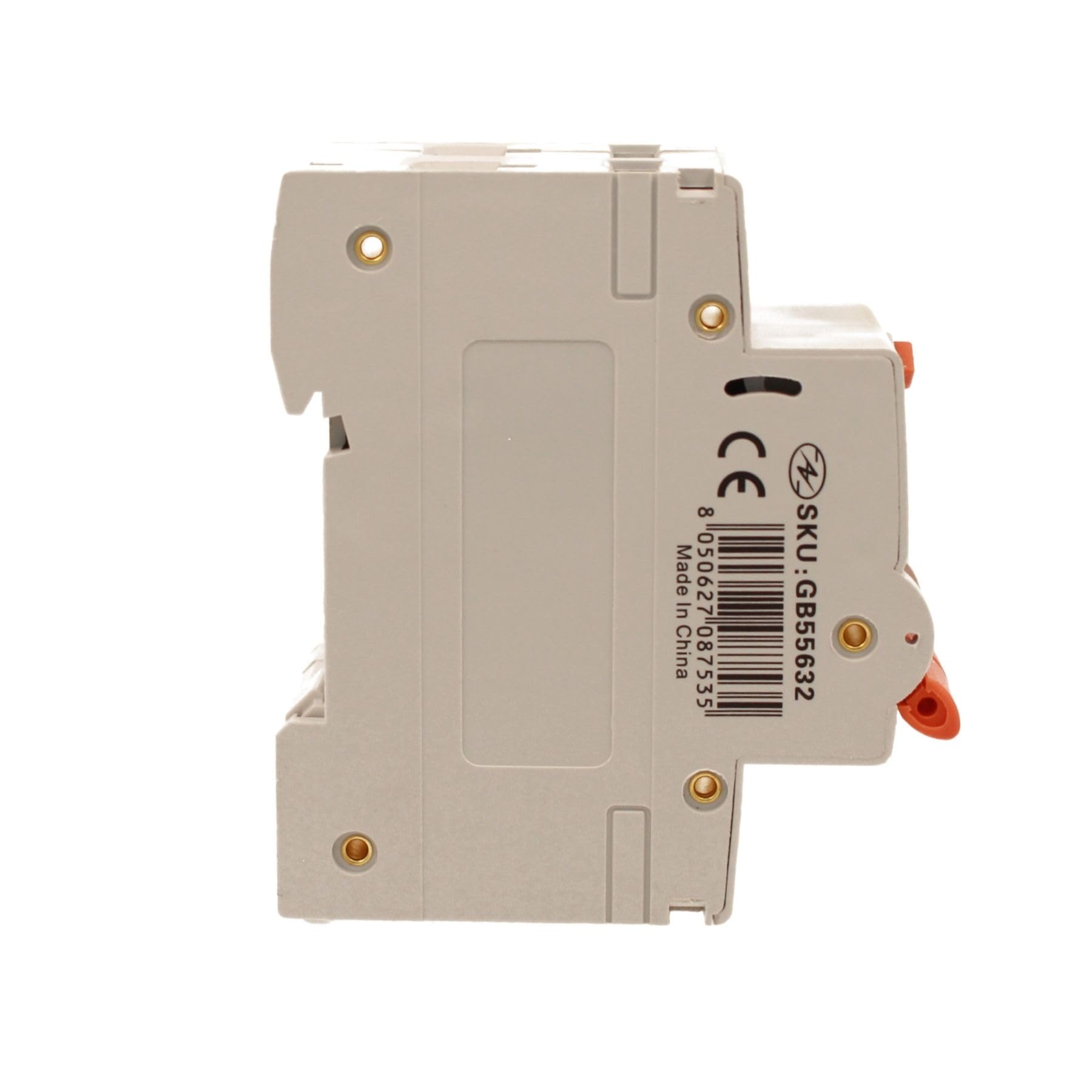 Interruptor magnetotérmico diferencial 300 mA 32 A C32, RCBO tipo AC curva C, salvavidas 1P+N 6000 A, ocupa 2 módulos DIN