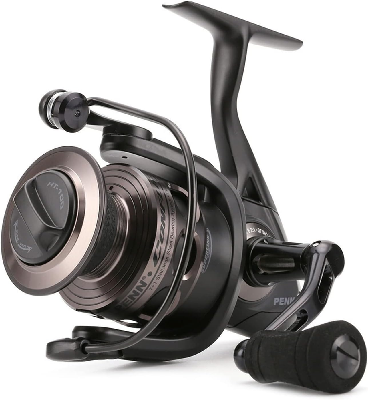 Fishing Reels Original PE-NN CON-FL-ICT C-FT 2000-8000 Full Metal Spinning Fishing Reel 7+1BB HT-100 Sea Fishing Reel Freshwater Saltwater for Inshore Boat Rock Freshwater Saltwater