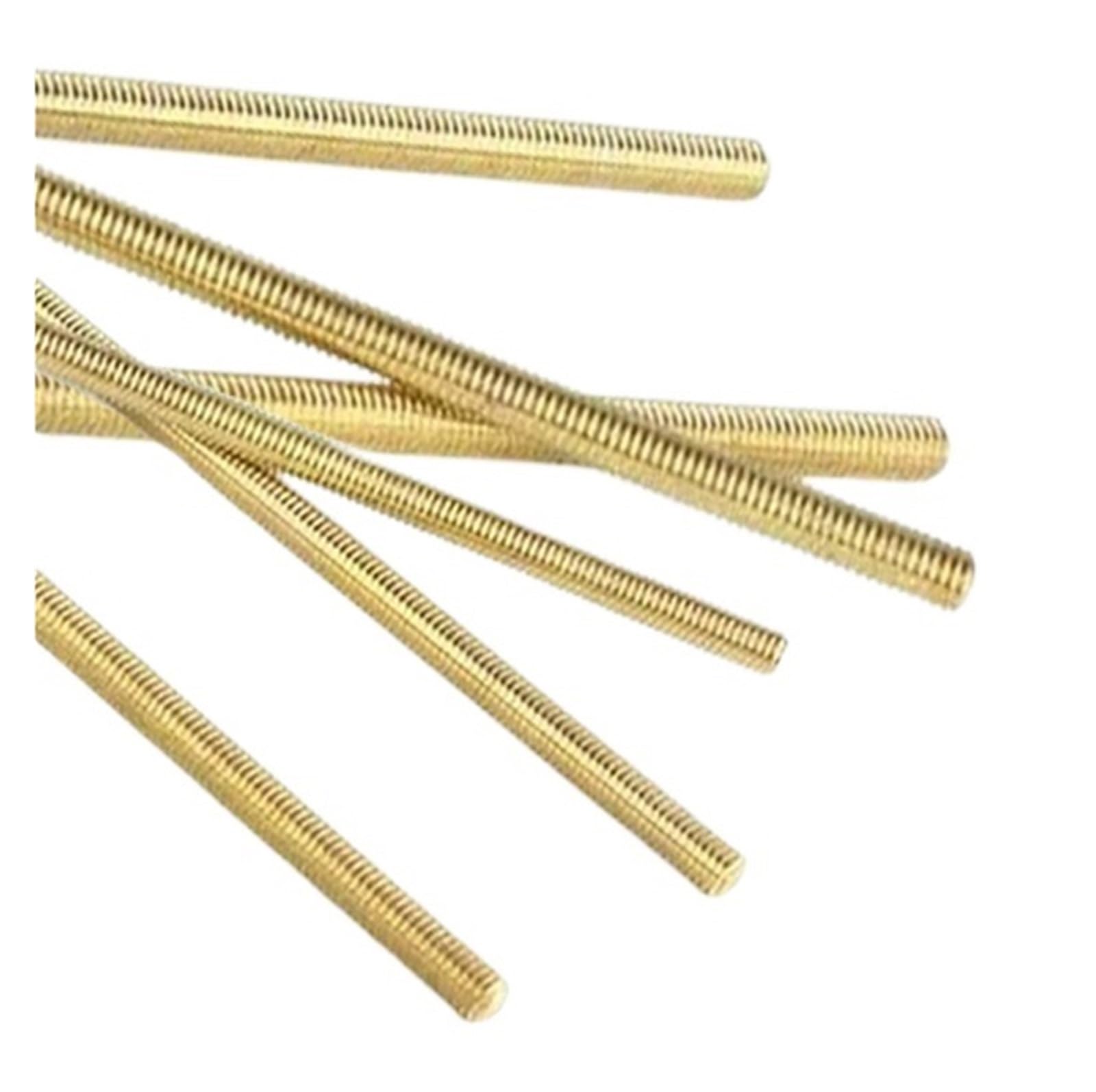 Qcknkmgg M16 Full Threaded Rods, Thread Rod Brass Metric Full Threaded Bar Stud 250/500Mm(,500Mm)