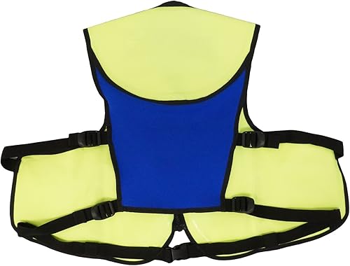 Miniatura 2 de Scuba Choice Chaleco de esnórquel para niños jóvenes, amarillo neón, chaqueta inflable oral con bolsillos de malla, capacidad de 100 libras,