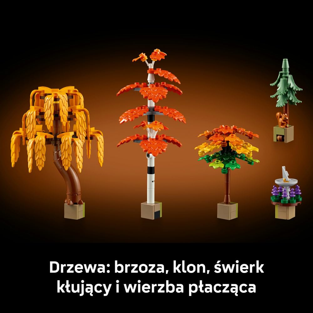 LEGO Icons Jesienny ogród z chatką 11372 | Rustykalna dekoracja do domu, kreatywne hobby, prezent dla dorosłych, zestaw klocków dla kobiet i mężczyzn, 1102 elementy