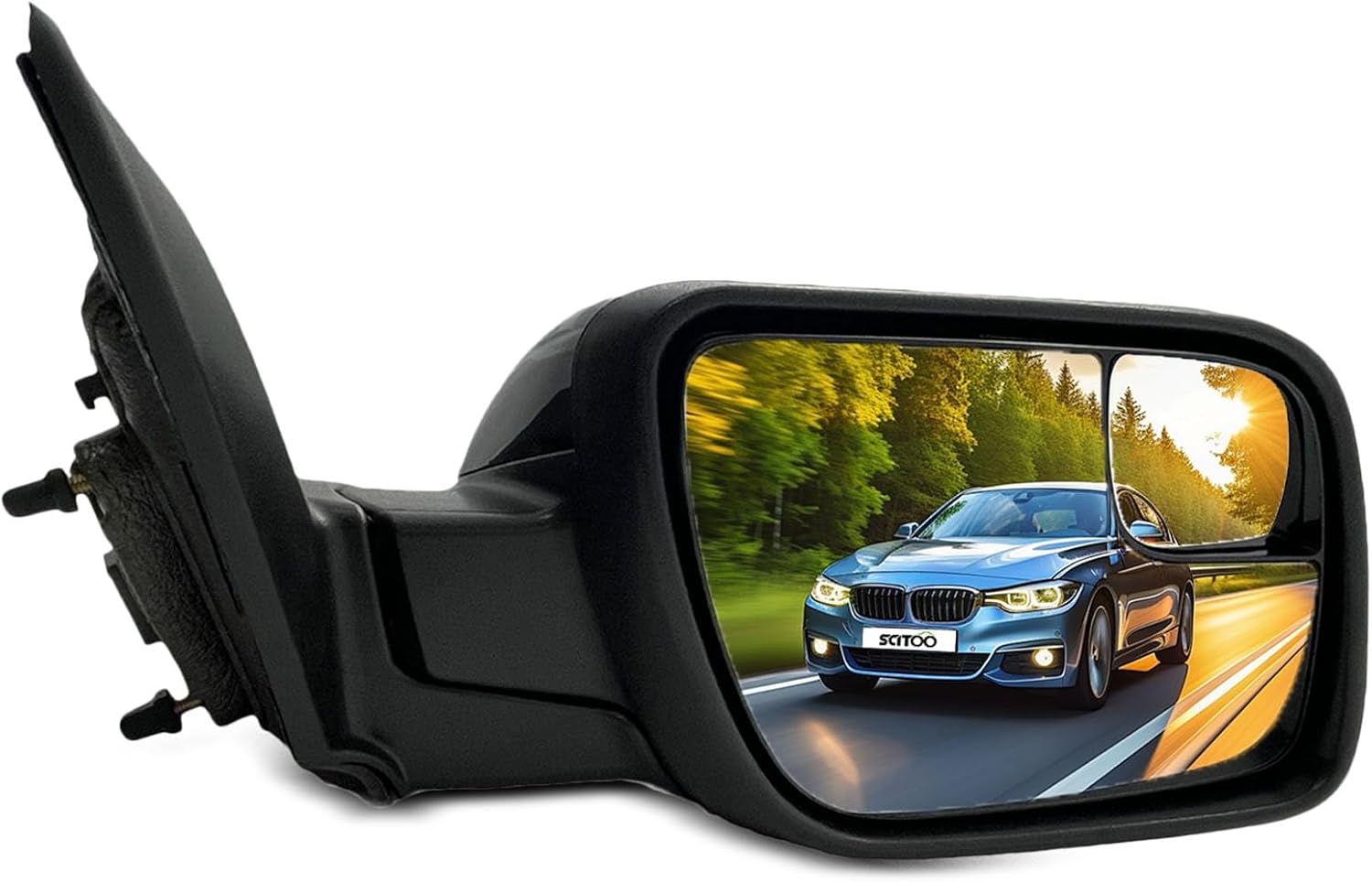 SCITOO Side View Mirror Passenger Right Side Fit For 2016-2019 For Ford Explorer Foldaway PWR HT Signal PD LAMP Black Replacement Exterior Mirror OE:GB5Z17682BC PL:FO1321554