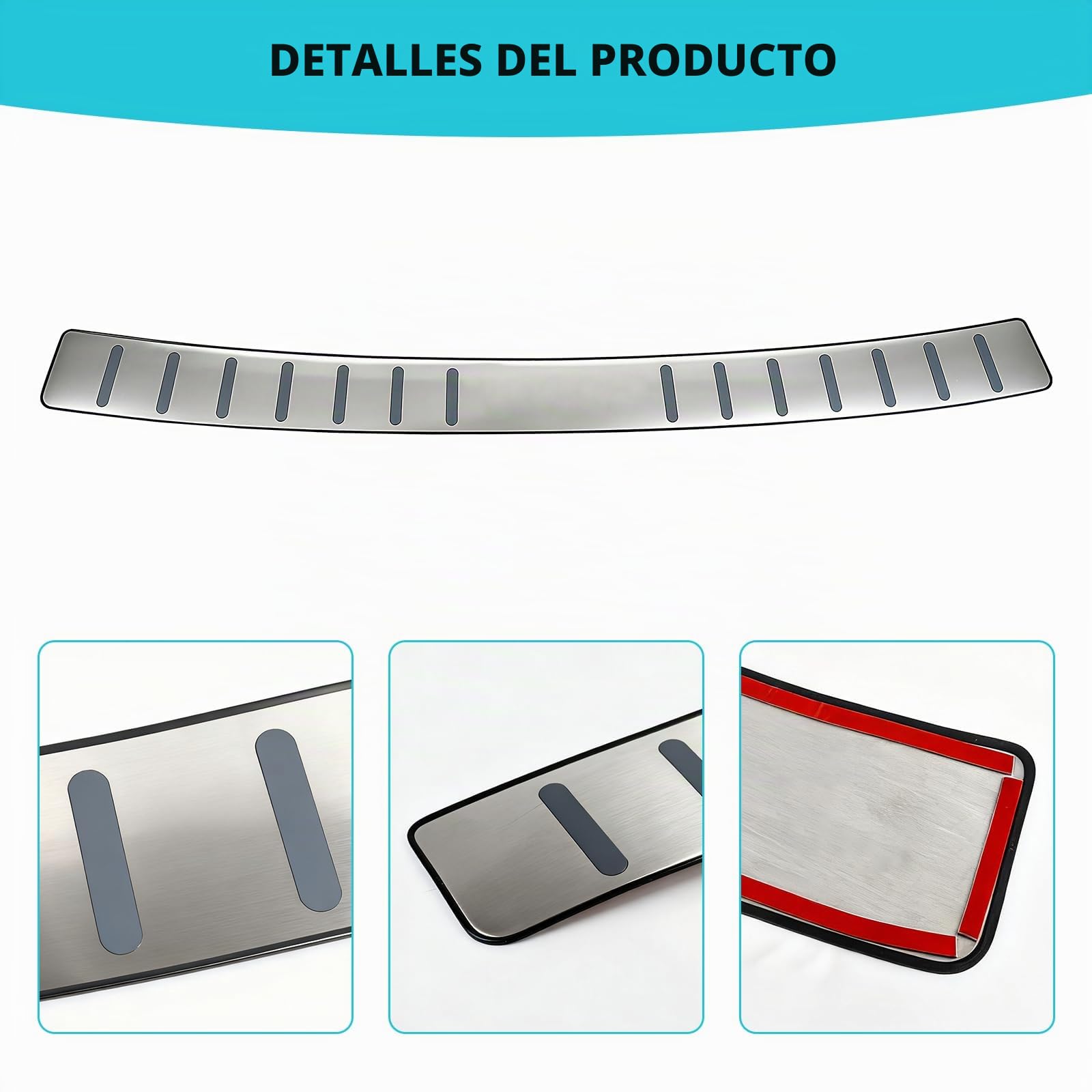 Protector de Borde de Carga Compatible con VW T-ROC 2017-2025 | Protector de Parachoques de Acero Inoxidable