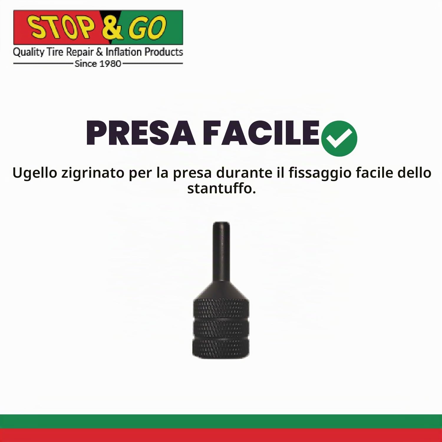 Stop & Go 1000 21 Pezzi Tubeless Tire Pocket Plugger Kit di Riparazione per forature e Appartamenti su Auto, Moto, ATV, Jeep, Camion e Trattore (15 Tappi a Funghi)