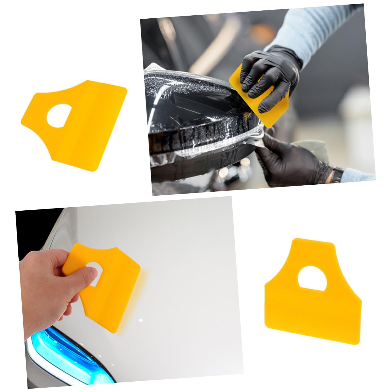 balacoo 2sets Vinyl Squeegee Tool Auto Film Scraper for Car Wrapping Wide Wallpaper Squeegee Sticker Installation Tool 5pcs*2
