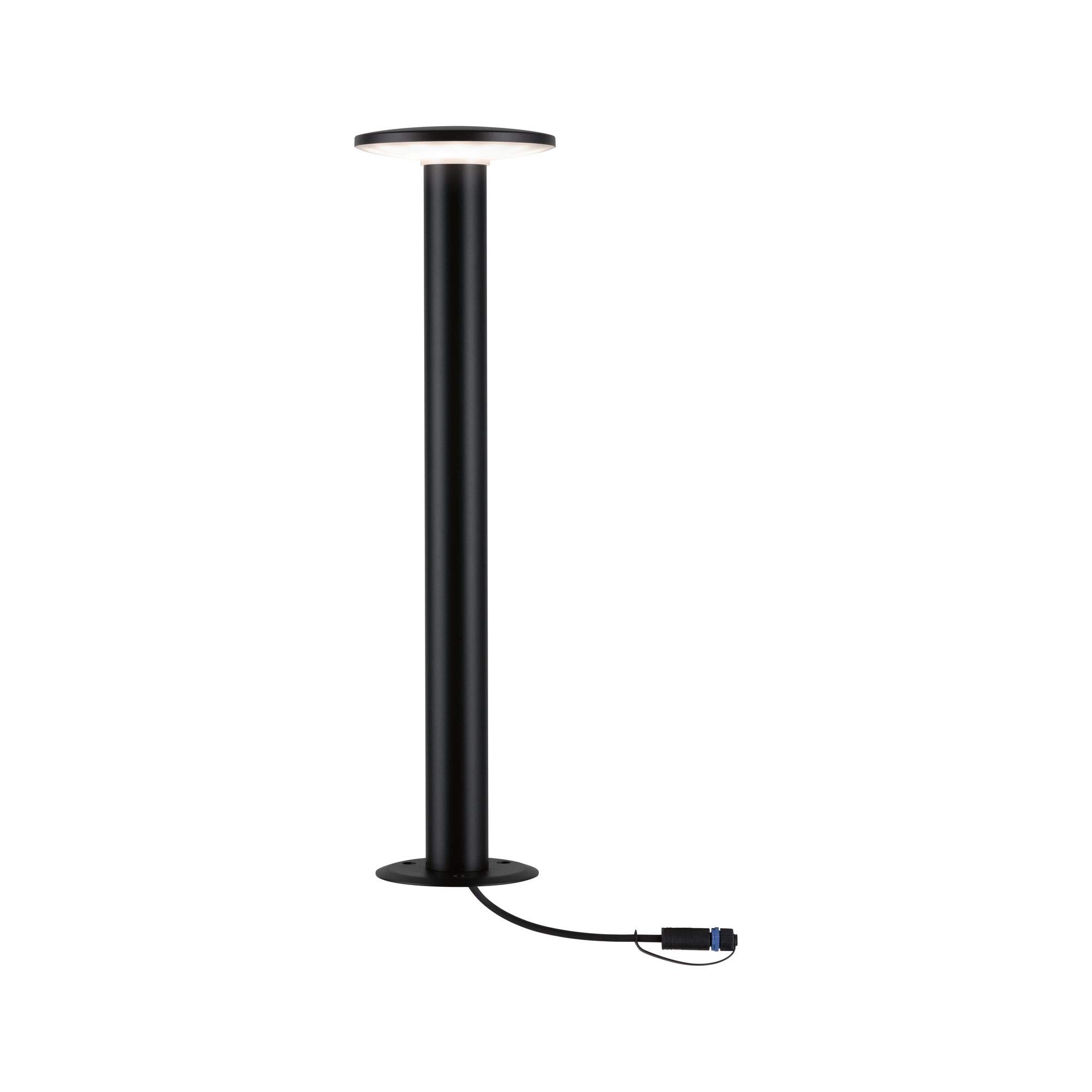 Paulmann 94312 Plug & Shine LED Außenleuchte Poller Plate incl. 1x6,1 Watt dimmbar IP44 Spritzwasserschutz Anthrazit Gartenlicht Kunststoff 3000 K