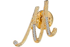 Personalized Initial Letter Gold Lapel Pin for an Air of Distinction