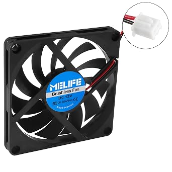 4 Pcs DC Exhaust Cooler Fan 12V 8010 Fan, MELIFE 80x80x10 Brushless Cooling Fan 80MM for Makerbot for 3D Printer PC CPU Computer