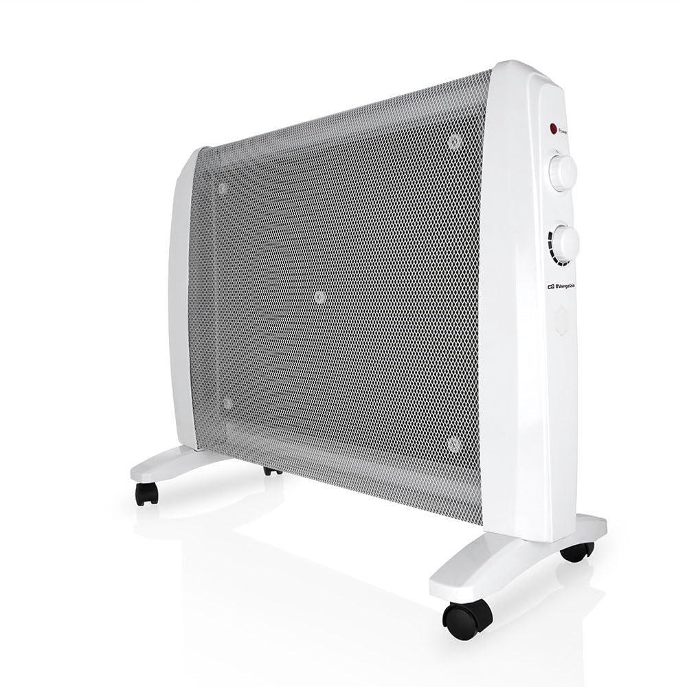 Orbegozo RM 2010 - Radiador de MICA, 2000 W, sistema antivuelco, termostato regulable, no consume oxígeno, protección contra sobrecalentamiento, sin fluido