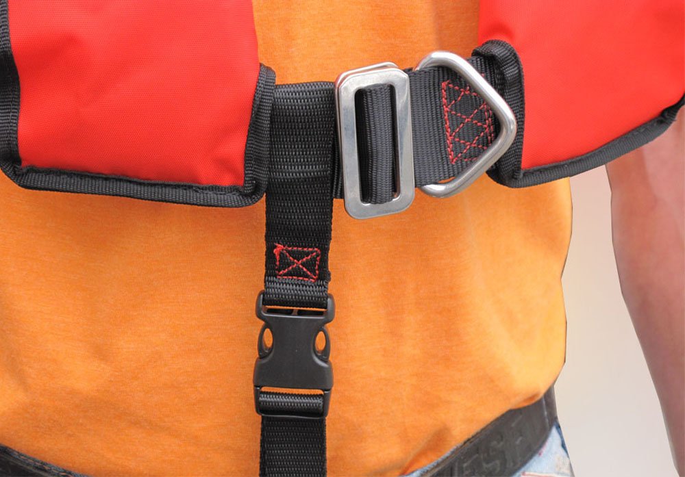 Schrittgurt für Rettungswesten, Material: Nylon Farbe: schwarz