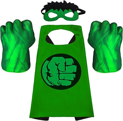 Guantes y capas de superhéroes para niños, juguetes de felpa suave, accesorios para disfraces, guantes de cosplay para niños