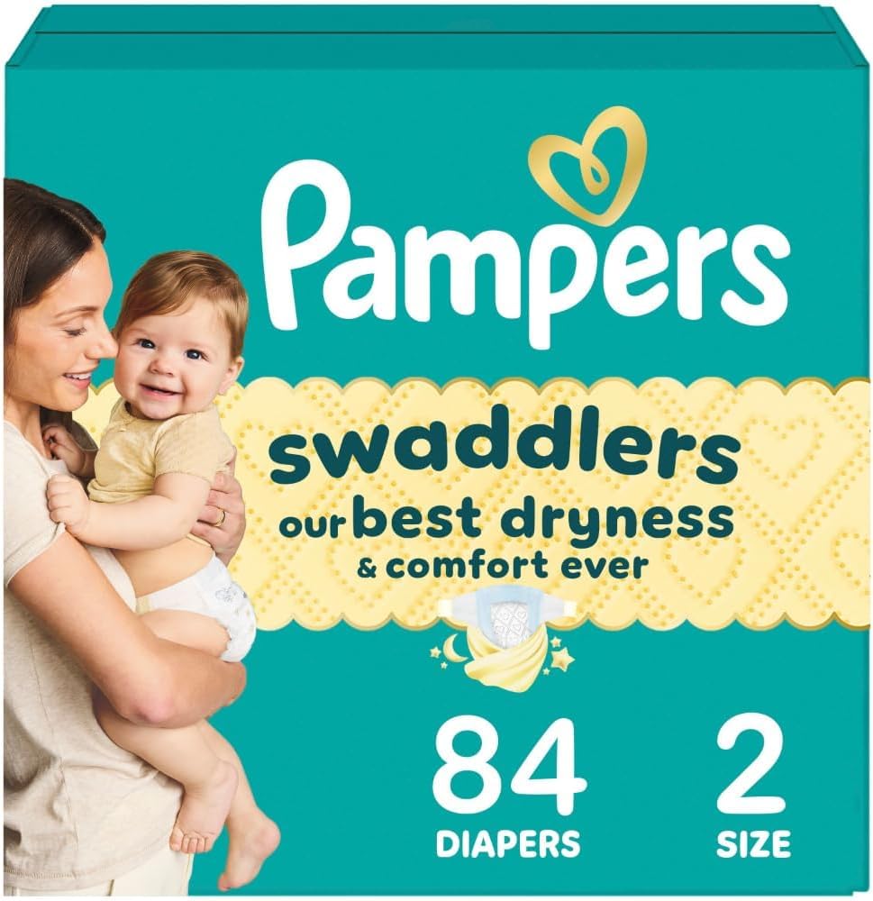 Swaddlers Diapers, Size 2 (10-22 lbs), 84 Count, Absorbent, Keeps Baby Dry and Comfortable, Skin Safe Disposable Baby Diaper (Packaging May Vary)