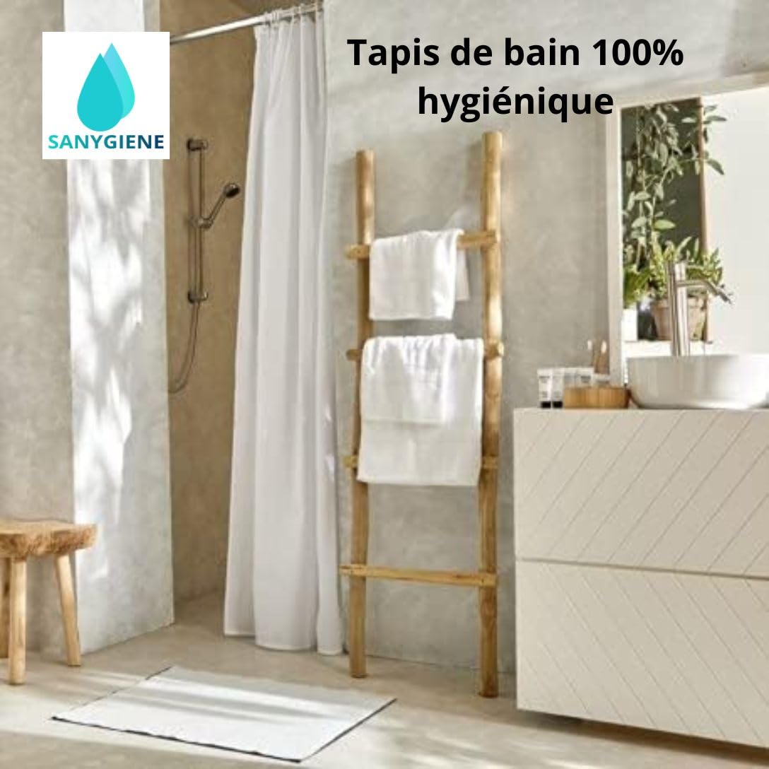 Alfombra de baño desechable 50 x 70 cm | Biodegradable | Blanco | Absorbente | Juego de 25 piezas | Ropa de baño de uso único | Turismo - Belleza - Bien Estre