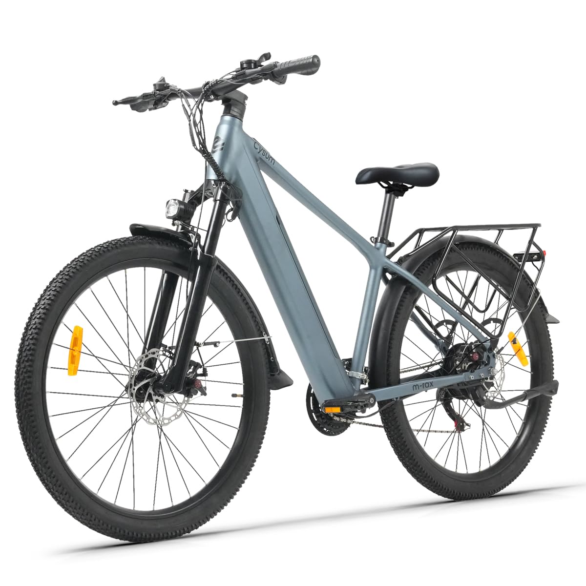 cysum M-Rax Vélo électrique pour homme et femme, 27,5", batterie 48 V 13 Ah, moteur de 250 W, 25 km/h, 21 vitesses
