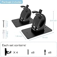Vista 7 de 4 piezas de soportes de barra de cortina autoadhesivos, soportes universales de plástico para cortinero, soportes de barra de cortina sin taladro