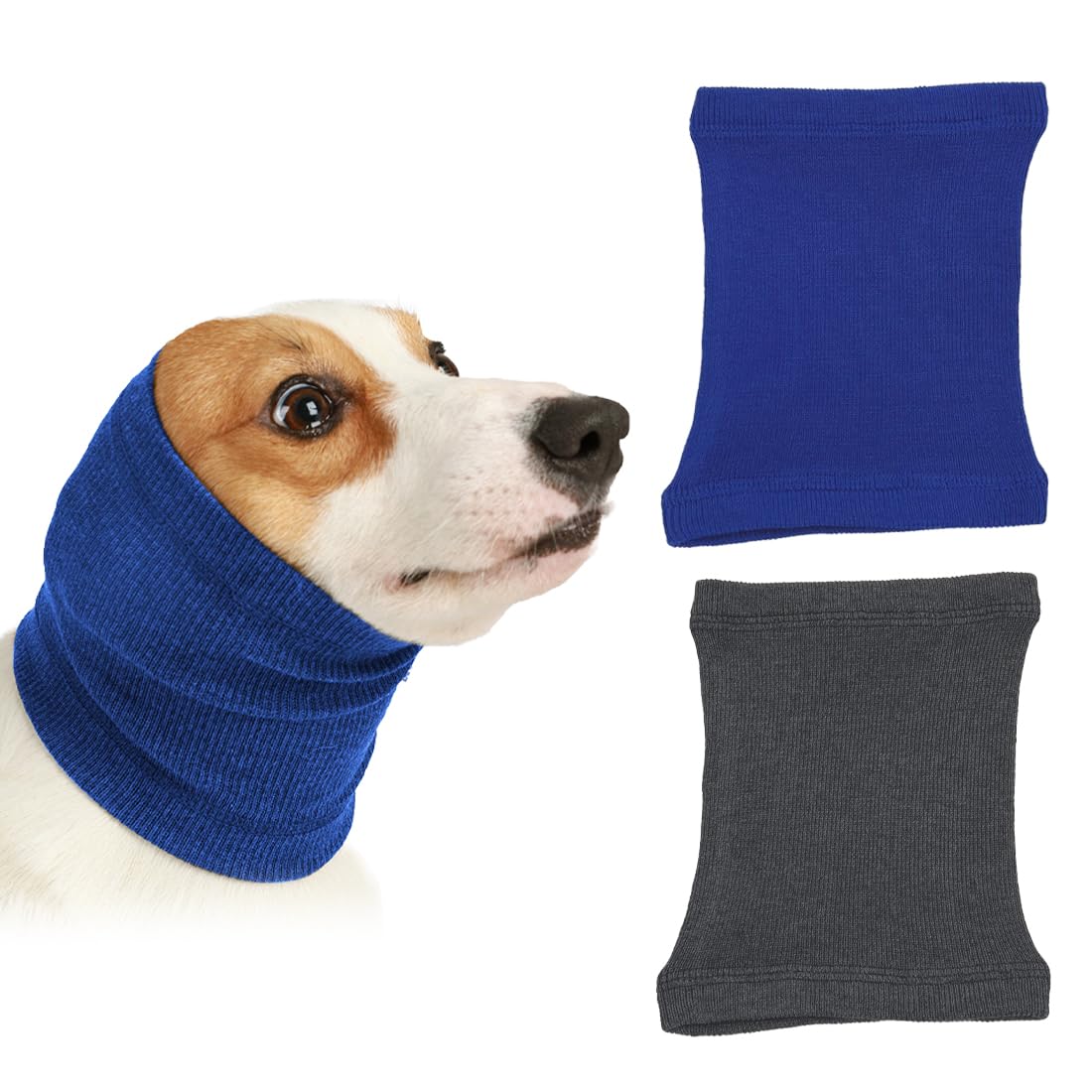 Lot de 2 Cache-Oreilles apaisants et Snood pour Chien, Textiles et Accessoires pour Chiens, Protection contre le Bruit et le Froid