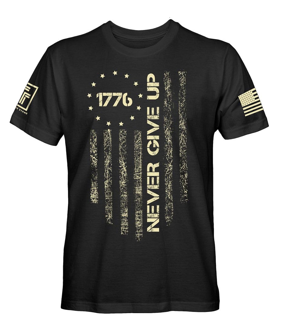 Fantastic Tees1776 USA Independence Military Veterans Patriotic Mens Shirt