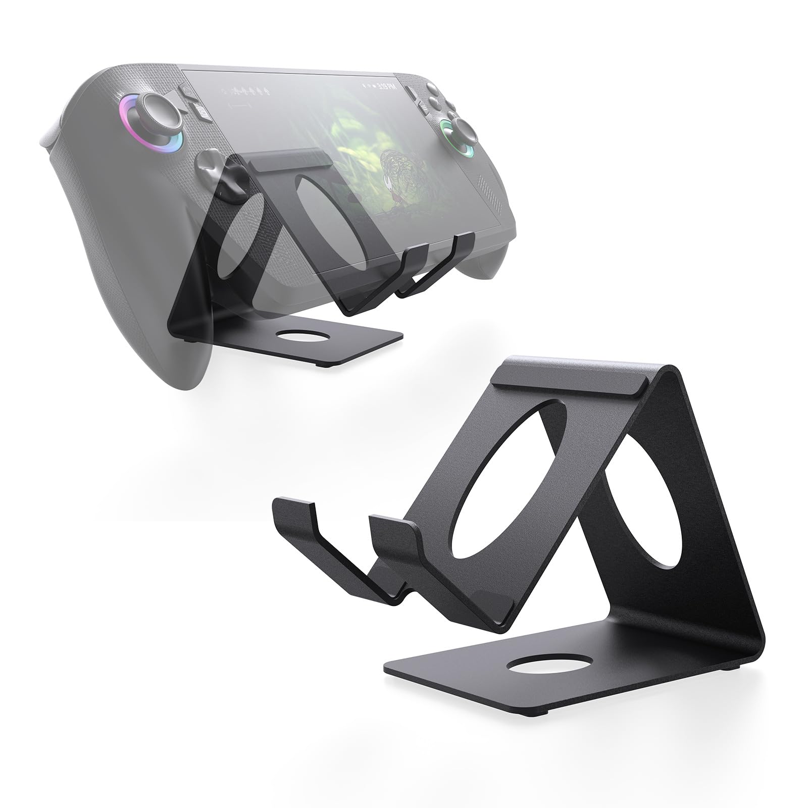 Supporto da Scrivania per ROG Xbox Ally X/ROG Xbox Ally/PS Portal/Steam Deck/MSI Claw/Switch 2/Legion Go,Base Staffa da Scrivania in Metallo per Console Portatile da Gioco Handheld,Nero