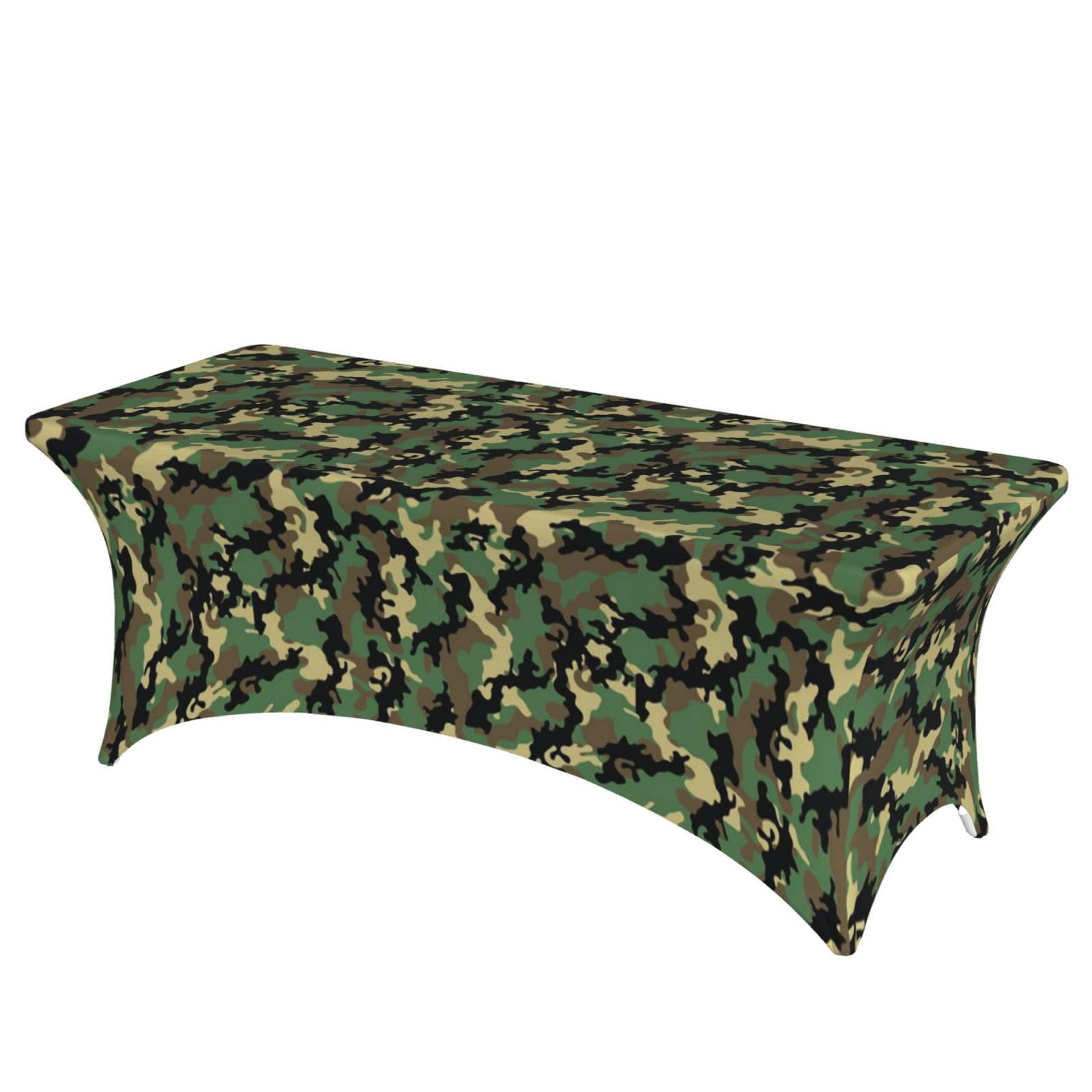 ERCgad Camo Print Rectangular Tablecloth Dining Banquet Party Events Home Celebration Table Cover