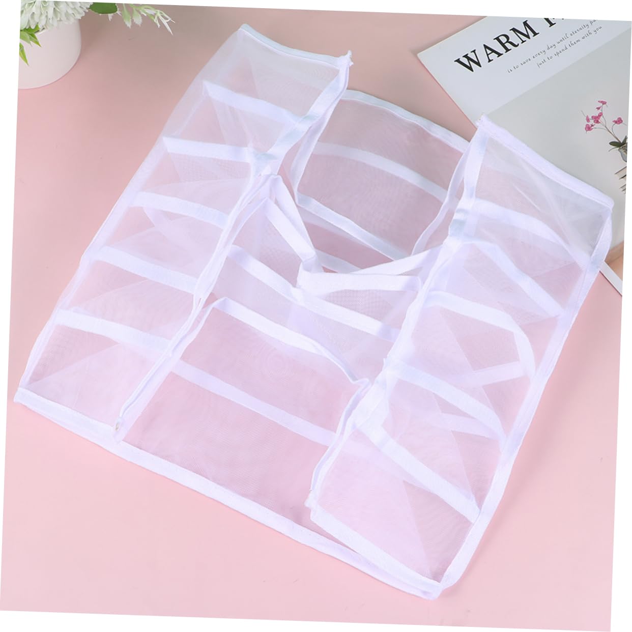 Alipis Organizer per Biancheria Intima Pieghevole Grigio, Portaoggetti per Calzini e Reggiseni, Scatole per Cassetti Armadio Salvaspazio Set da 4 Pezzi per Organizzazione Colore Casuale