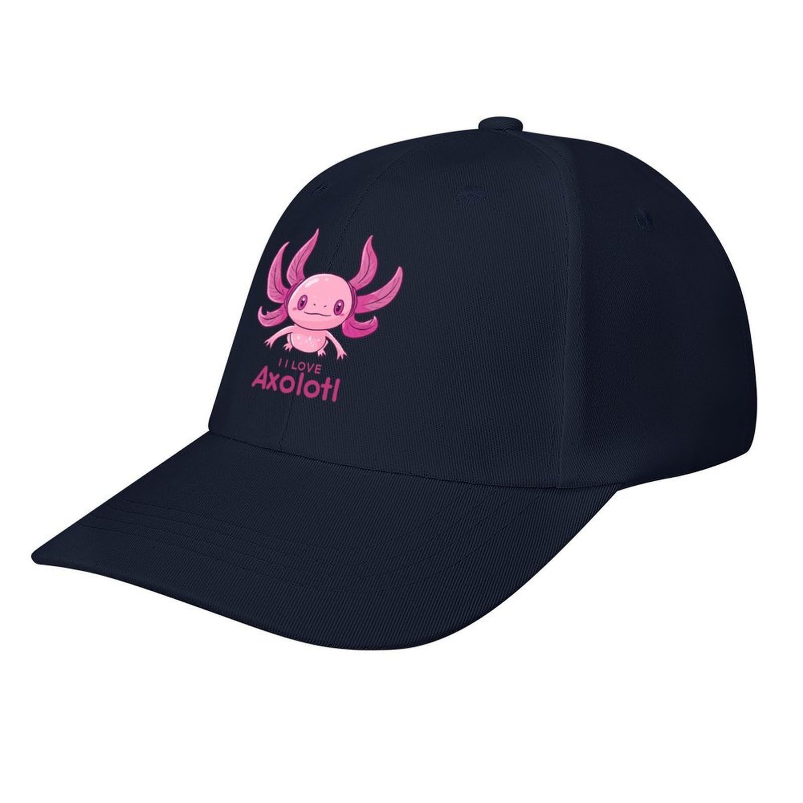 asbwuo I Love Axolotl Baseball Cap Adjustable Trucker Hat Golf Dad Hat for Men Women