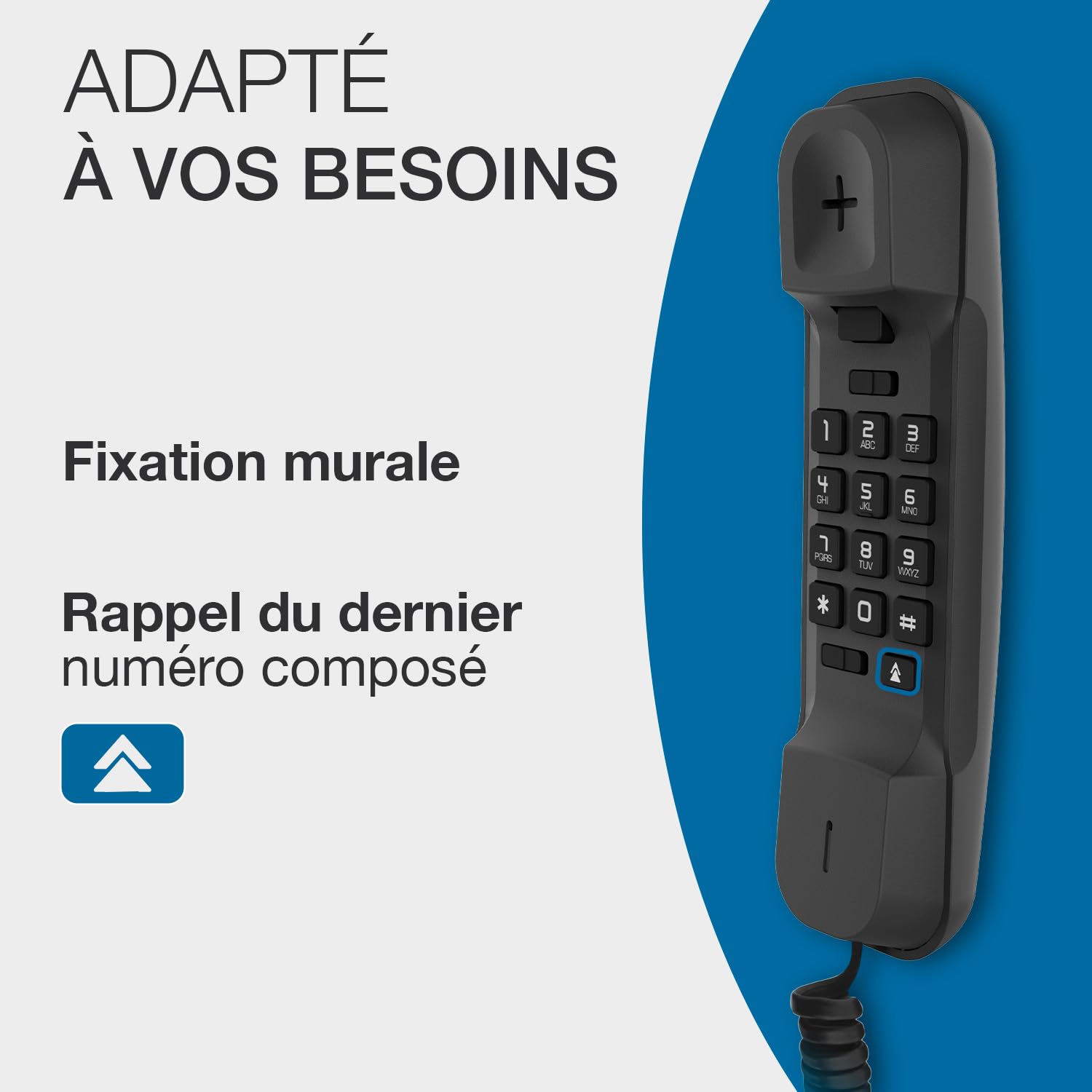 Vieux Téléphone Alcatel Telic Des Années 70, Design Français Par F. Quirin, Super Pour La Déco Vintage