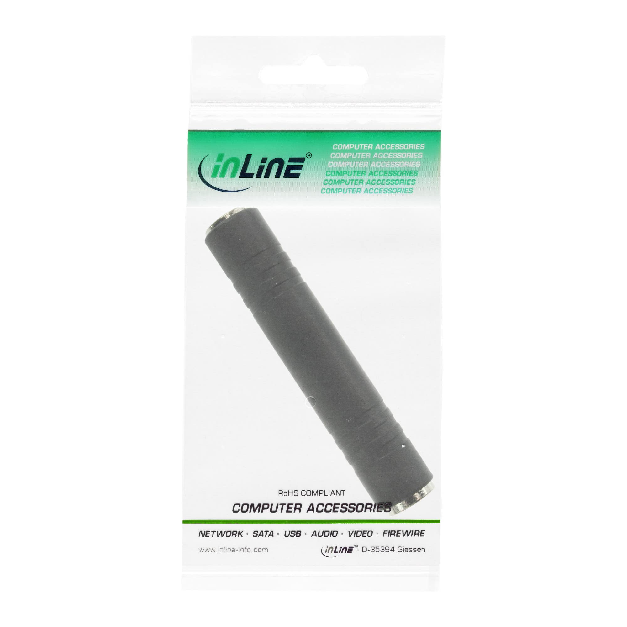 Image secondaire de InLine 20077 Cable Adaptateur Audio, Prise Jack de 6,3 mm à Prise Jack 6,3 mm – Stéréo – Noir