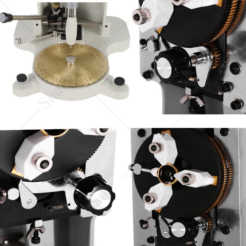 Incisore Ad Anelli con Quadrante Bifacciale,Strumento Manuale per Incisione Dell'anello Interno,Timbro da 1,5 Mm a 2,0 Mm,per Anelli in Oro,Argento E Rame