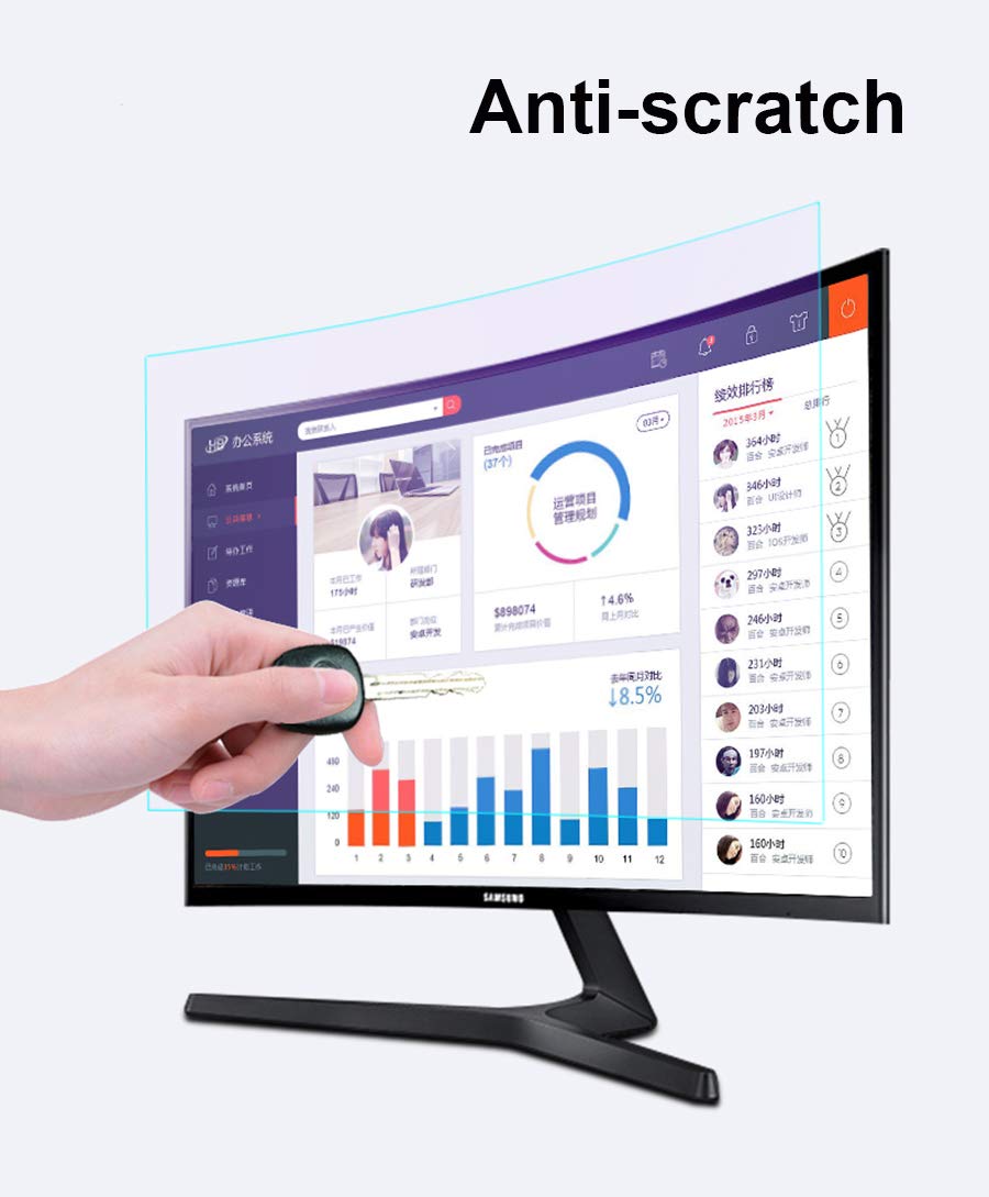 Filtro Per La Protezione Dello Schermo Anti Riflesso Anti Luce Blu Per 34 Pollici Monitor Da Gioco Curved Ultrawide 21: 9 Desktop Monitor, Alleviare L'affaticamento Degli Occhi