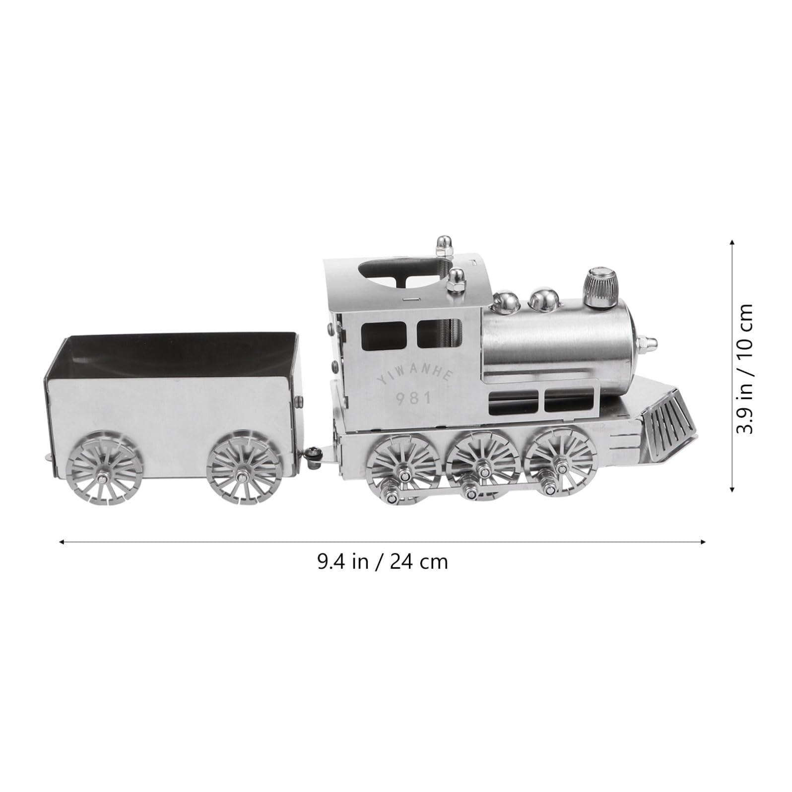 Operitacx Modelo de Tren de Vapor de Escritorio en Acero Inoxidable, 1 Set