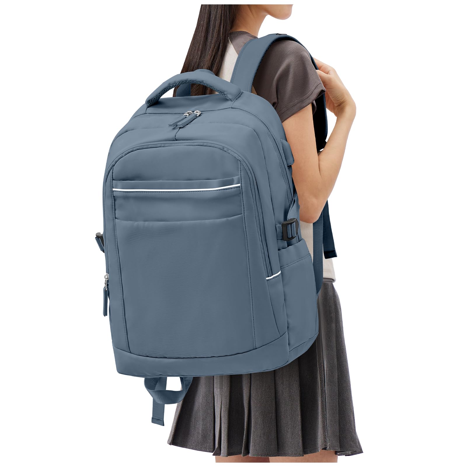 SZLX Borse da Viaggio 45x36x20 Zaino Easyjet Donna Zaino Ryanair 40x20x25 Bagaglio a Mano Zaino impermeabile uomo trekking, Borsa da Viaggio Cabina aereo Zaino per Laptop con Porta di ricarica USB