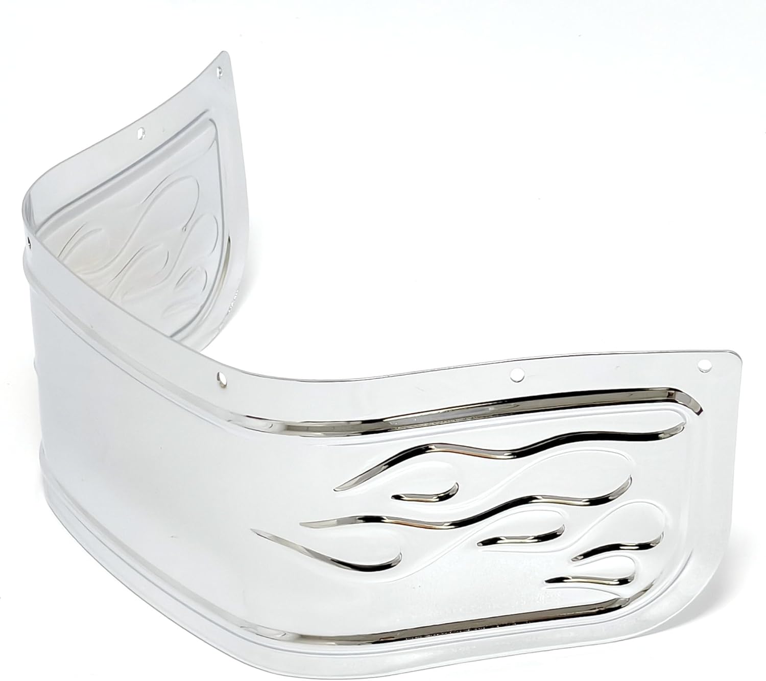 Motorcycles Flame Graphic Front Fender Skirt Extended Front Fender for Harley Touring Electra Glide Ultra Classic Tri Glide Ultra Road King 1980-2013 (Chrome)