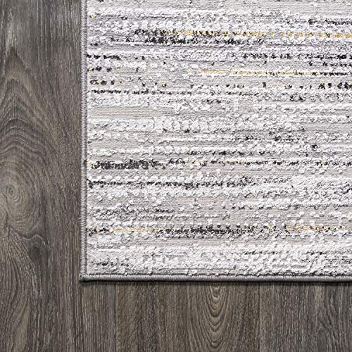 Tapete Runner Moderno 2x8 ft Gris y Negro miniatura 3