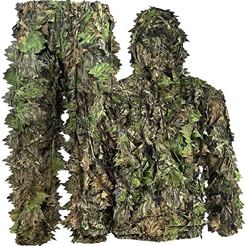 Titan 3D Leafy Suit - 3D Hunting Gear Suit for Men, Camo Hunting Suits, Breathable Leafy Jacket, Mens Halloween Costumes, Cool Hunting Accessories for Adults - Mossy Oak Obsession Pattern (L/XL)