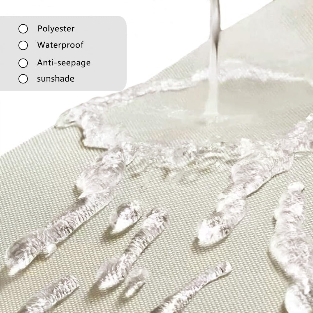 Strapazierfähiger, einziehbarer Ersatzstoff – 1,5 m, 20,3 cm, 30,5 cm, 3,5 m, 33 cm, 6 m, wasserdicht, Polyester-Sonnenschutz für Außenterrassen und Gärten, Dunkelgrün (nur Stoff)