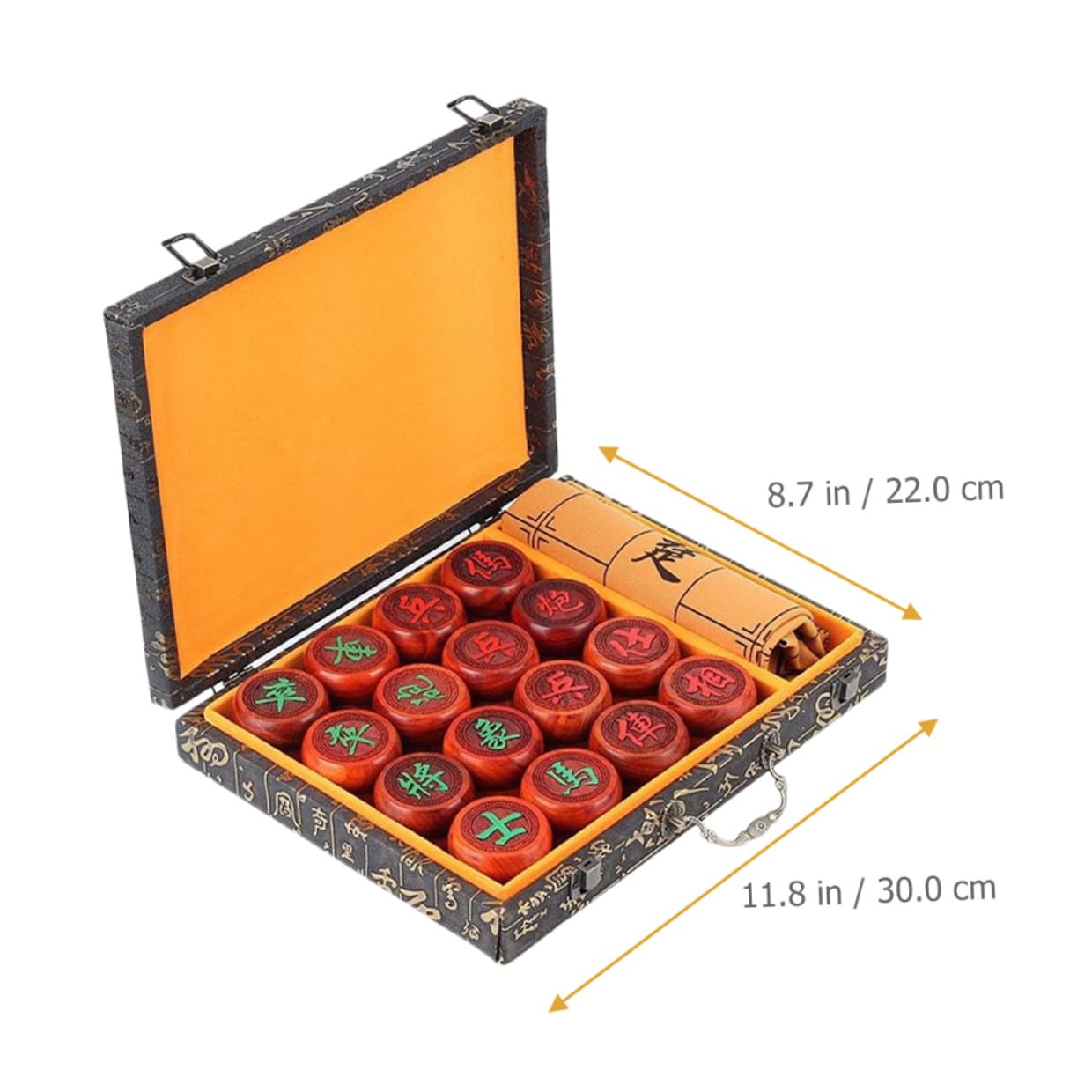 Chinesisches Schachspielzeug mit Schachbrett und Figuren Pädagogisches Schachspiel für Erwachsene Praktisch und Bequem zu Verstauen für Indoor und Outdoor