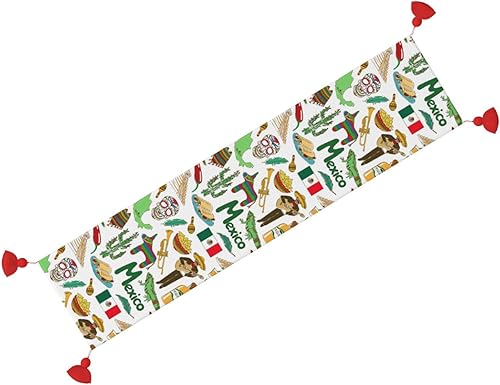 Miniatura 9 de Camino de mesa de Navidad de 60 pulgadas de largo, camino de mesa de otoño para mesa de comedor, decoraciones de Navidad, camino de mesa de café con