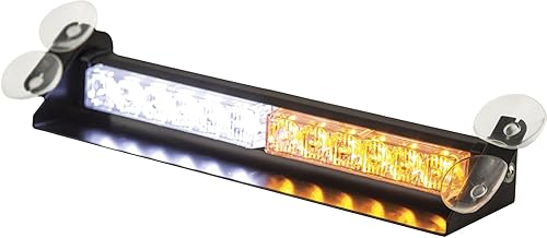Buyers Products - 8891025 Barra de luz para salpicadero con 12 LED, ámbartransparente, 14 x 3.75 x 2.5 pulgadas