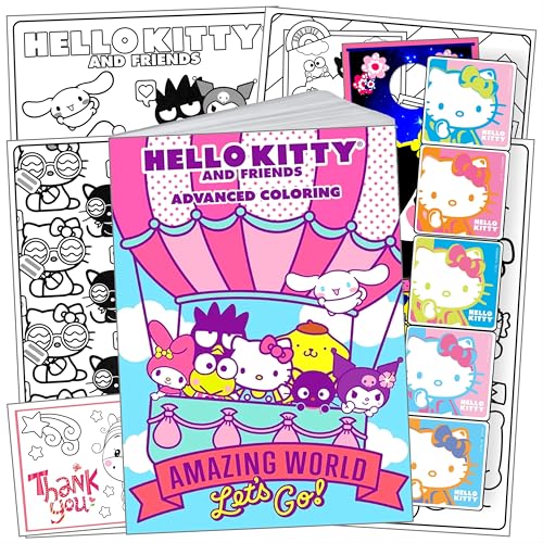 Image of Bendon Hello Kitty Advanced Coloring Book and Stickers with Hello Kitty Coloring Book, Stickers, and More