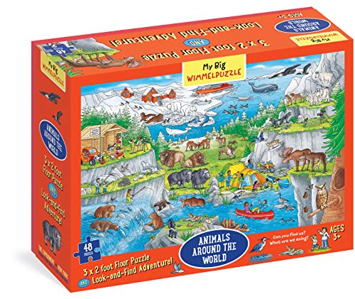 My Big Wimmelpuzzle—Animals Around The World Floor Puzzle, 48-Piece (Children’s Puzzles, Ages 3 and Up)