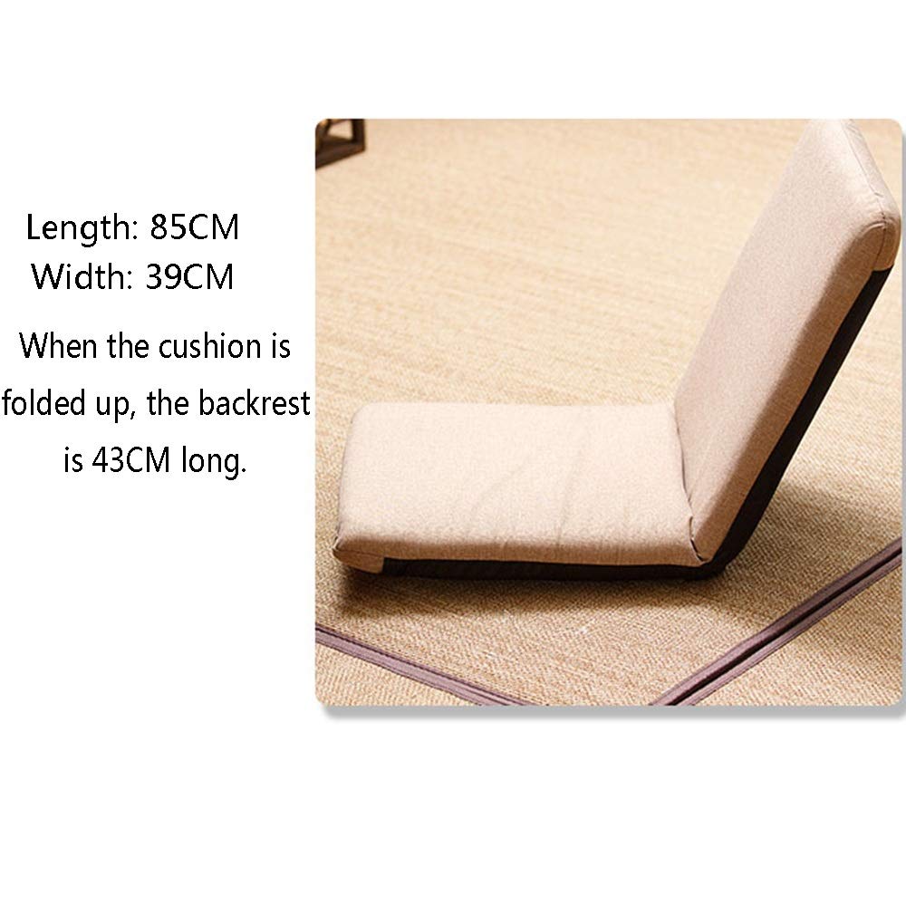 Axdwfd Sedie a Sdraio Lounge Chair, Lazy Couch Small Room Reclinabile Sedia da Pavimento Pieghevole Tatami Sedia Senza Gambe Sedia Singola 85x39cm (Color : Beige)