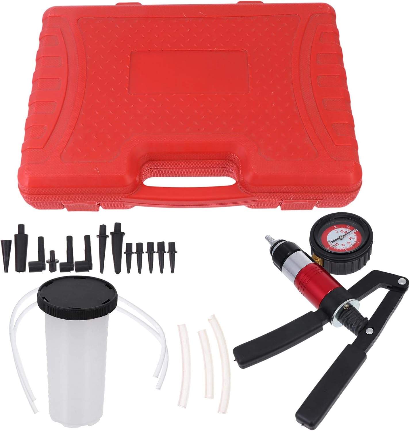 Car Brake Fluid Bleeder Kit Handheld Vacuum Pump and Pressure Tester for Automotive Brake Oil Change and Clutch Fluid Bleeding Tool