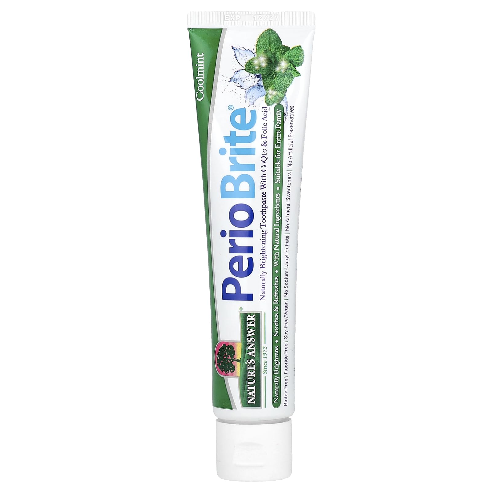 Nature's - Answer Perio Brite Toothpaste 113.4g - Natural Oral Care - Refreshing Mint - for Healthy Teeth and Gums