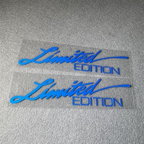 Image of 2X Car Styling Vinyl Graphic Decals for Limited Edition Truck Body Auto Rear Front Windshield Window Sticker 160x38mm (Blue)