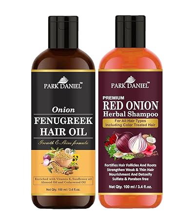 Park Daniel Onion Fenugreek Oil & Red Onion Shampoo Combo Pack Of 2 bottle of 100 ml(200 ml)