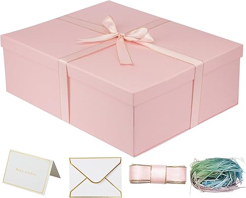 YINUOYOUJIA Large Gift Box 16.5x13x5.5 inches,Pink Gift Box for Presents,Birthday,Valentine's Day,Mother's Day,Christmas,Anniversary. YINUOYOUJIA Large Gift Box 16.5x13x5.5 inches,Pink Gift Box for Presents,Birthday,Valentine's Day,Mother's Day,Christmas,Anniversary.