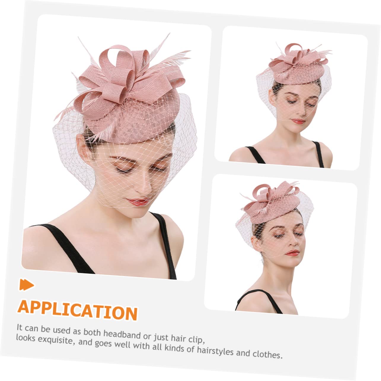 Beavorty 3pezzi Fascinator Rete per Donne Cappello Elegante da Festa per Tea Party e Cocktail Accessorio Femminile Versatile con Fascia e Clip per